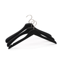 Customised wooden hangers black wood hangers wooden with rubber